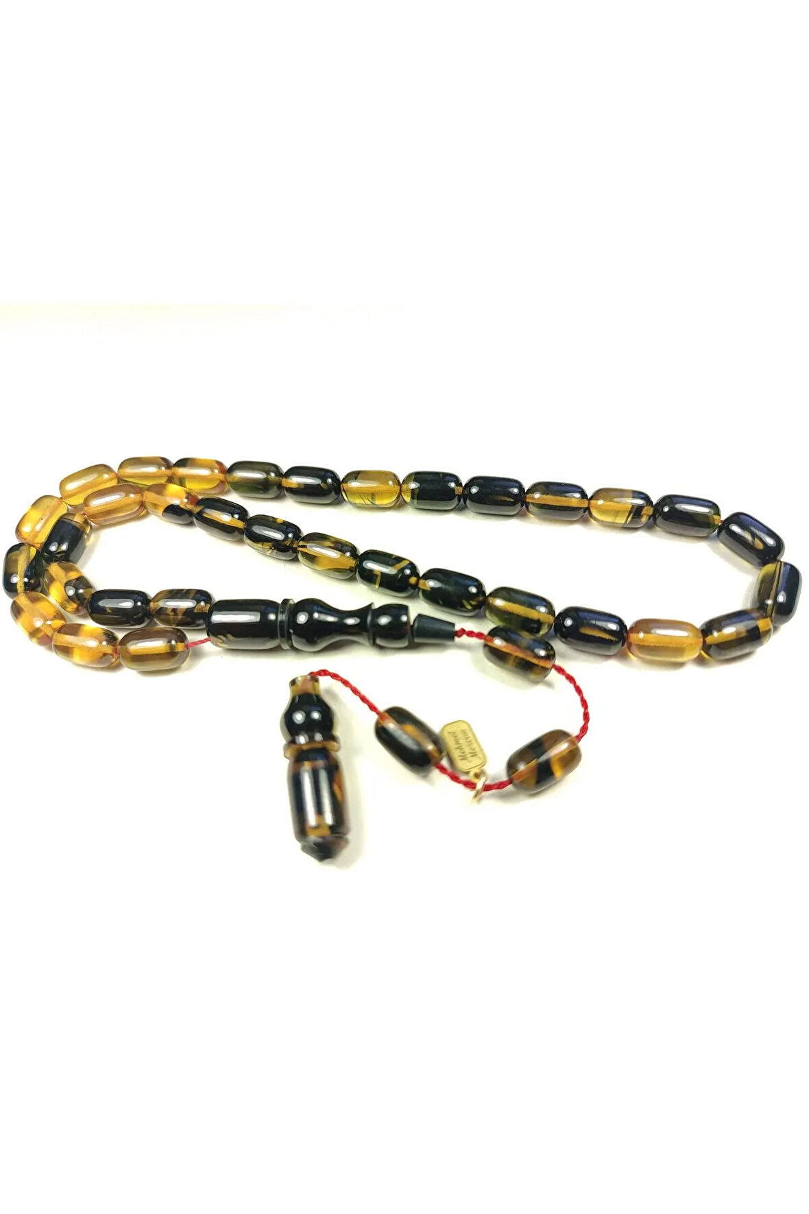 Mehmet Mercan Usta Eseri İmzalı Aykırı Renk Hareli Sıkma Kehribar Sertifikalı 5123