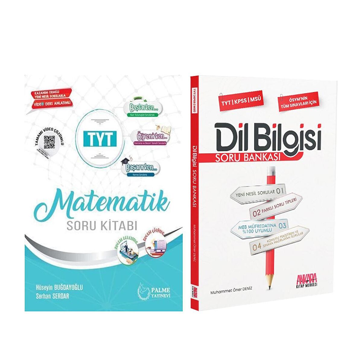 Palme TYT Matematik ve AKM Dil Bilgisi Soru Bankası Seti 2 Kitap