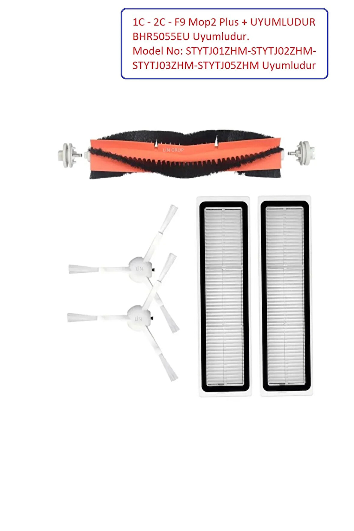 Xiaomi Mop 2  BHR5055EU Modeli ile uyumlu Yedek fırça filtre set