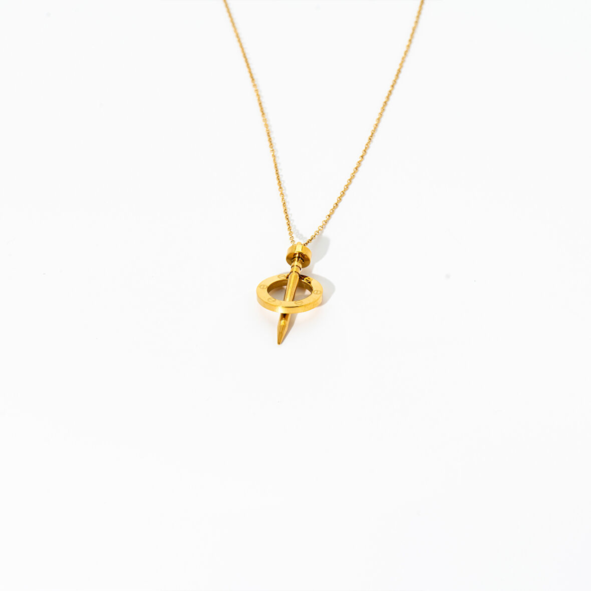 Biem Çivi Model Çelik Kolye