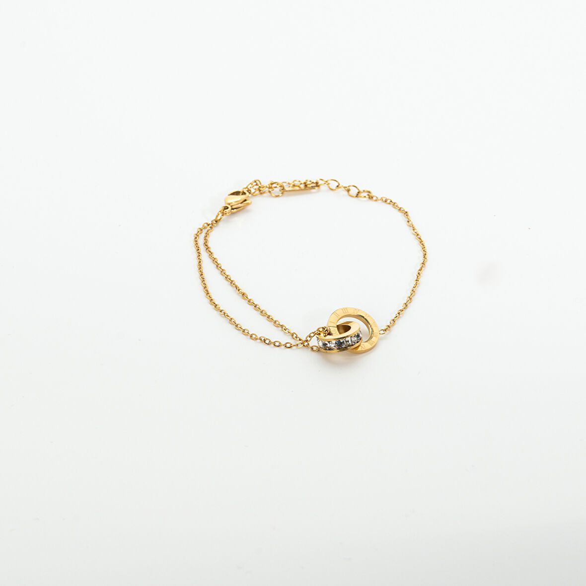 Biem İç İçe Halka Model Çelik Bileklik