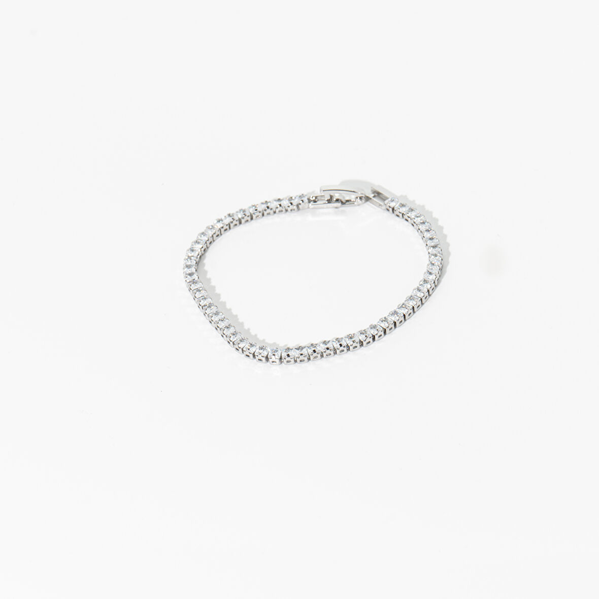 Biem Gümüş Renk Su Yolu Taşlı Bileklik