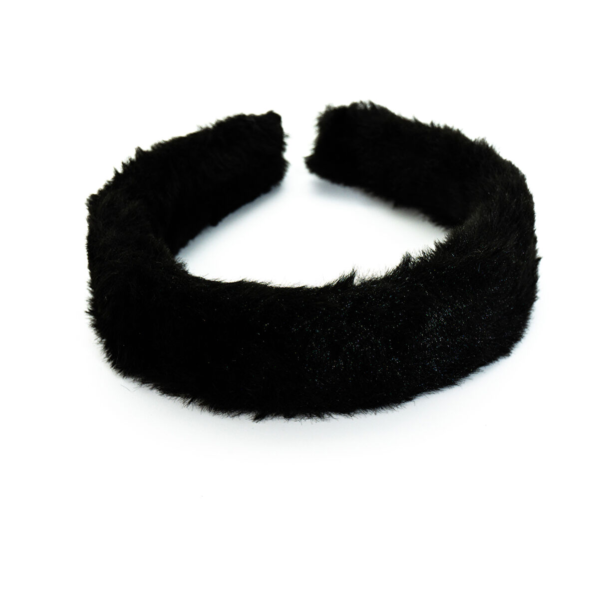 Biem Düz Peluş Taç Siyah