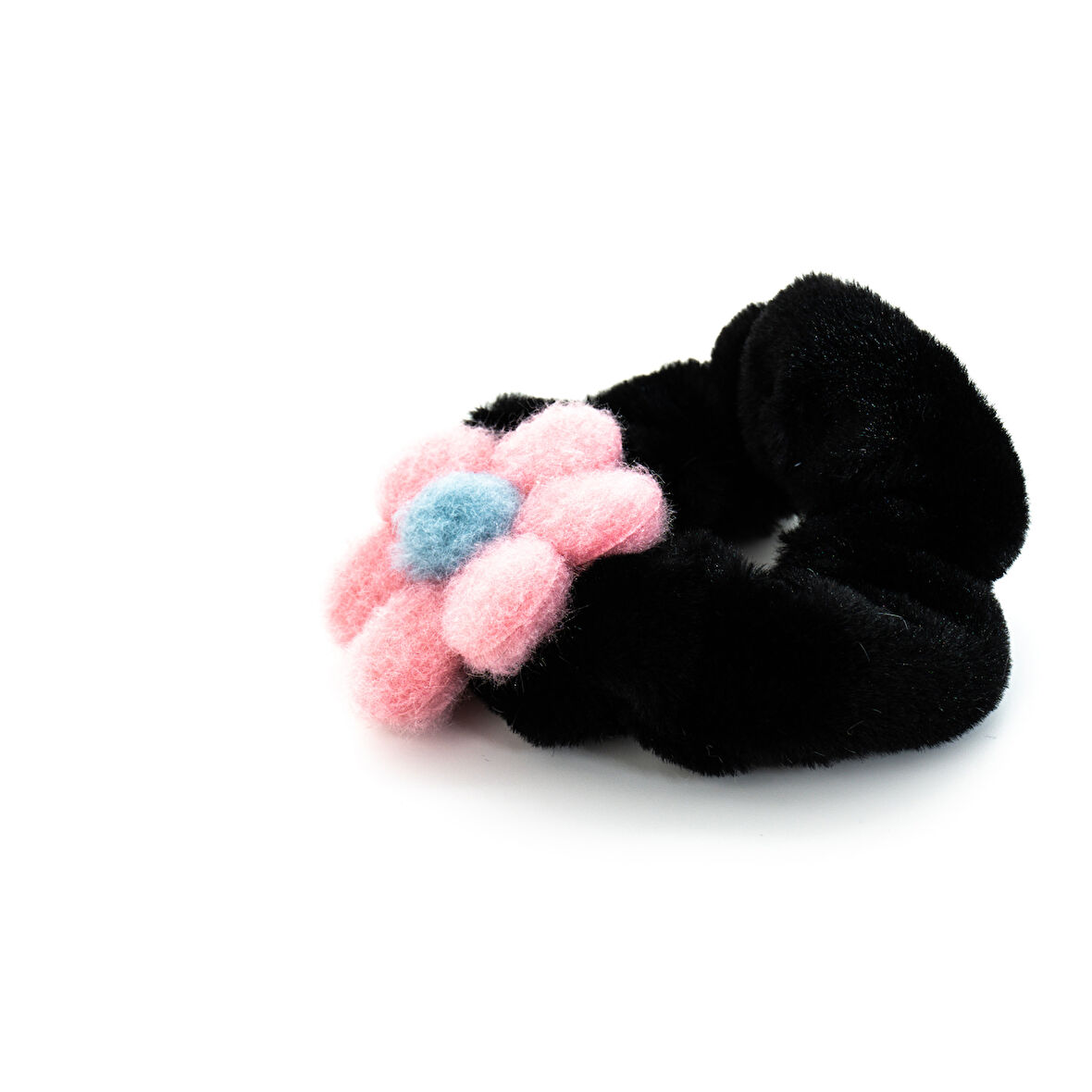 Biem Papatya Peluş Simit Toka Siyah