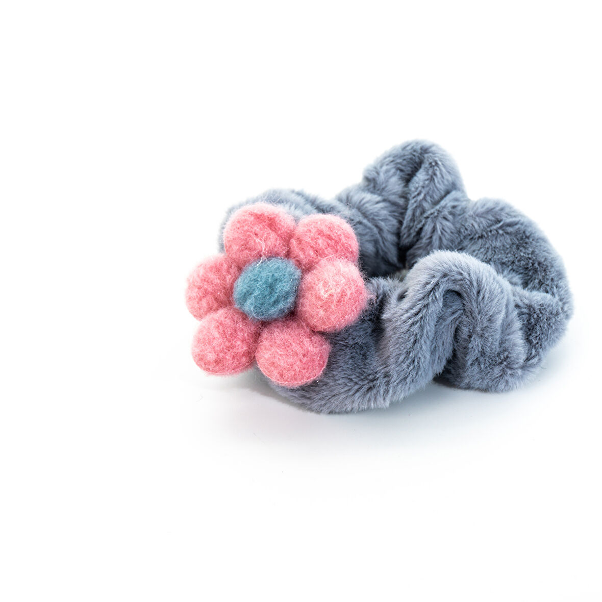 Biem Papatya Simit Peluş Toka Gri