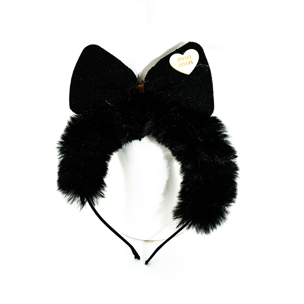 Biem peluş Fiyonklu Taç Siyah