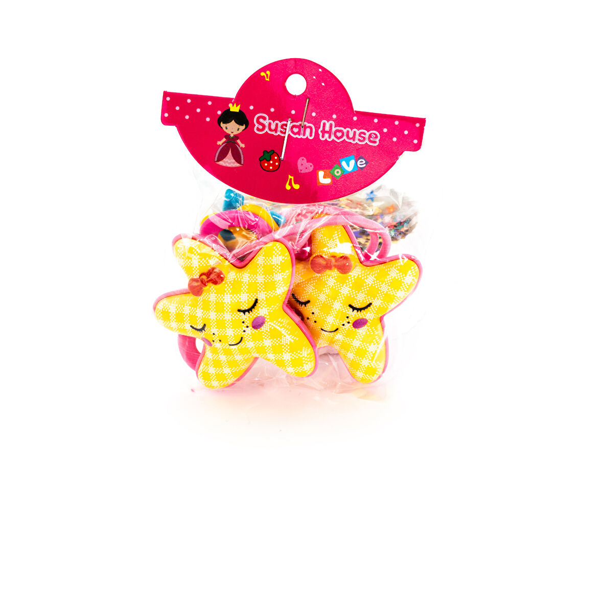 Biem Yıldız Lastik Toka Sarı Pembe