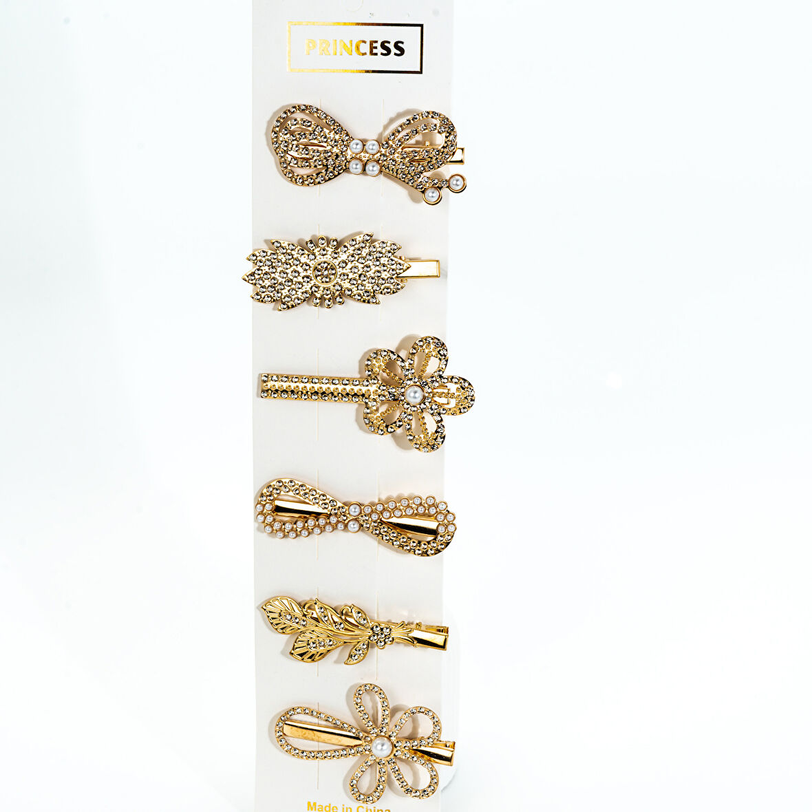 Biem İncili Çıtçıt Yan Toka Set 2