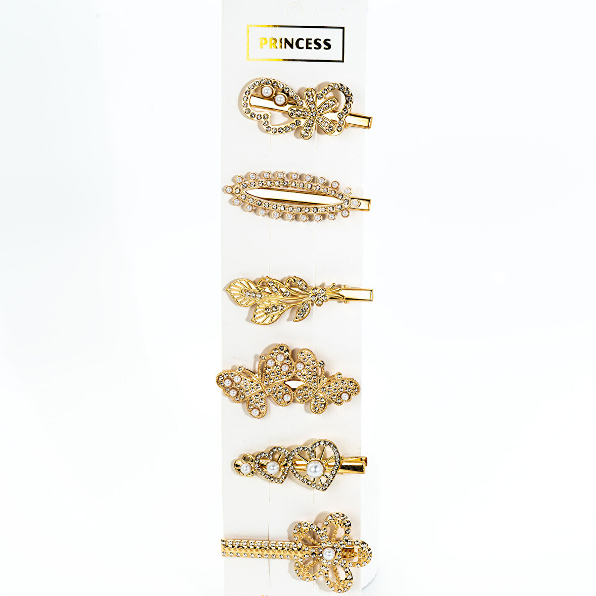 Biem İncili Çıtçıt Yan Toka Set 3