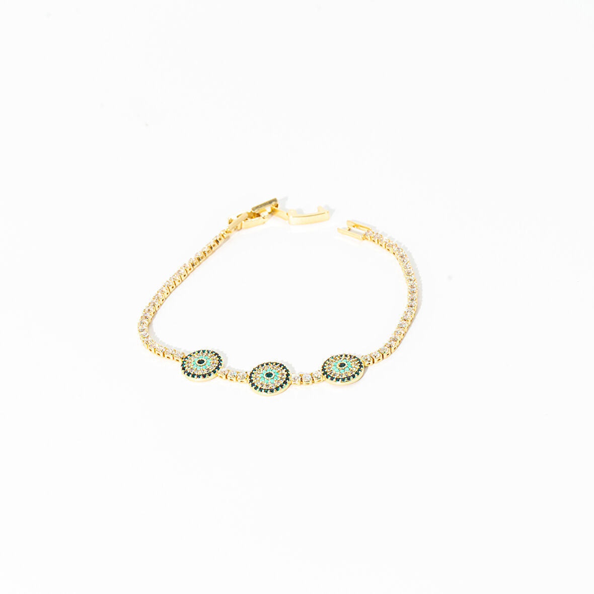 Biem Suyolu Nazar Boncuklu Çelik Bileklik