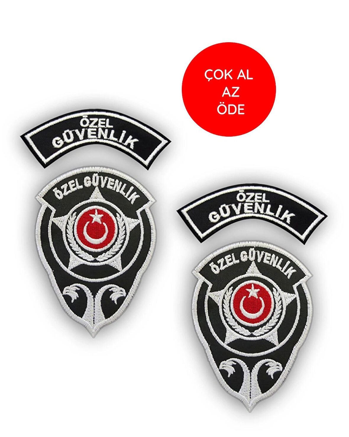 Özel Güvenlik Arması, Özel Güvenlik Yönetmeliğe Uygun, Nakış Desenli