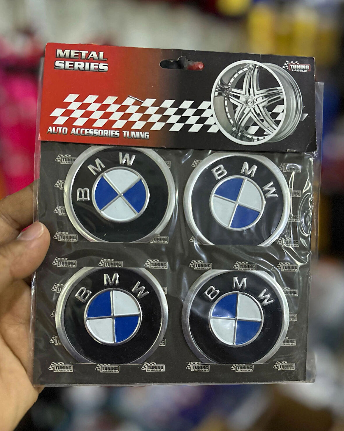 Universal Araç Uyumlu, Bmw Jant Göbeği Arması, Sticker 4'lü Set 60mm