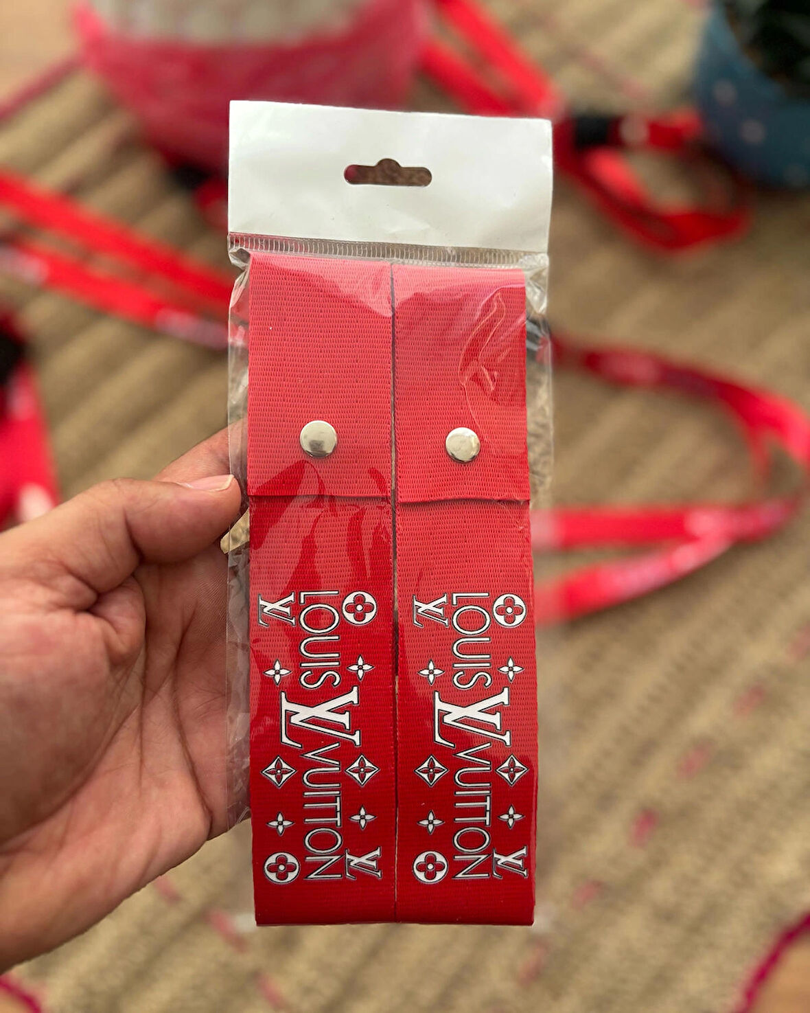 LW Tasarımlı, Kırmızı Renk Yüksek Kalite Tampon & Çeki ipi, 2'li Paket