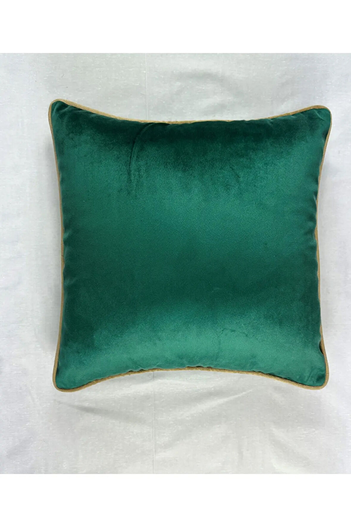 Kadife Biyeli Kırlent Kılıfı 40x40