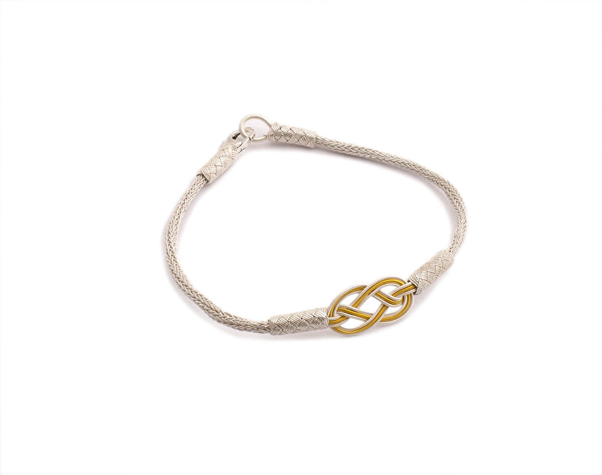 Sarı Sonsuzluk Gümüş Kazaziye Bileklik