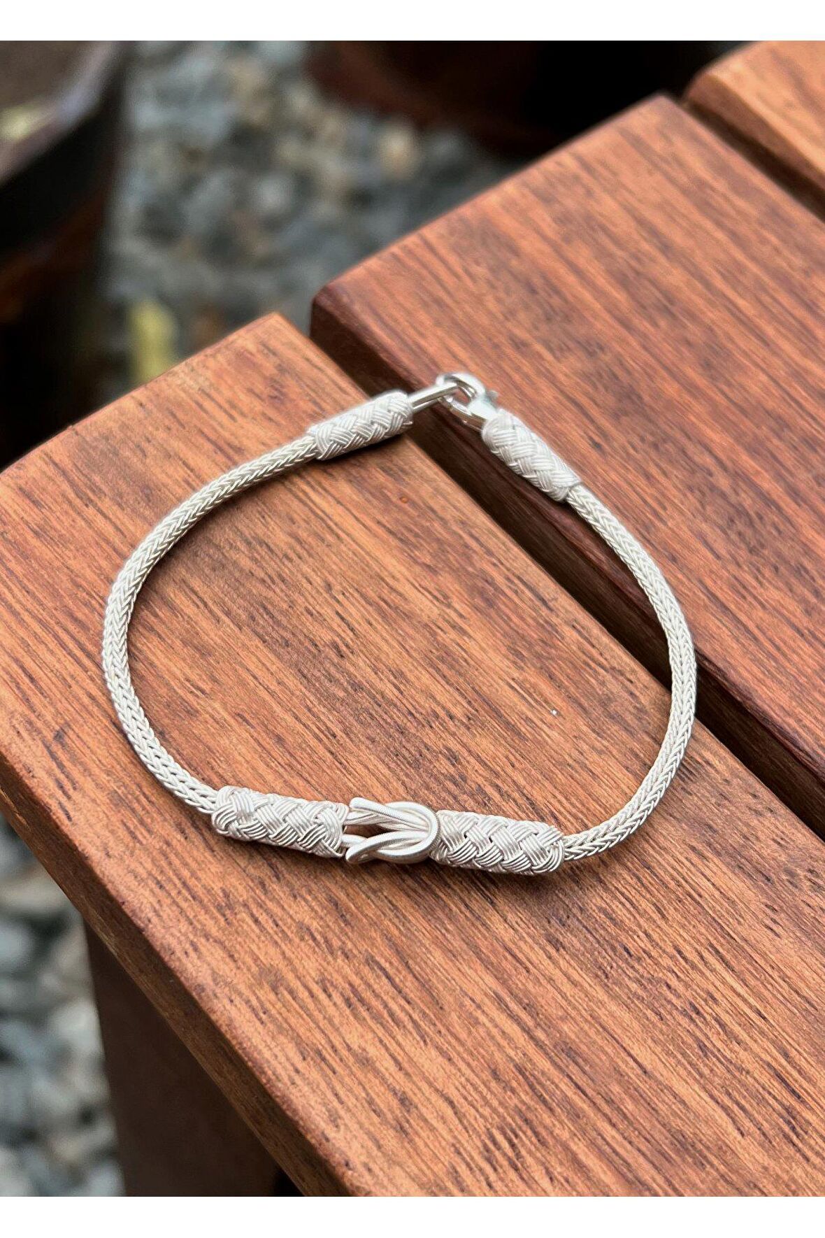 Gümüş Kazaziye Çift Ajur Detaylı Gümüş Bileklik BIL017