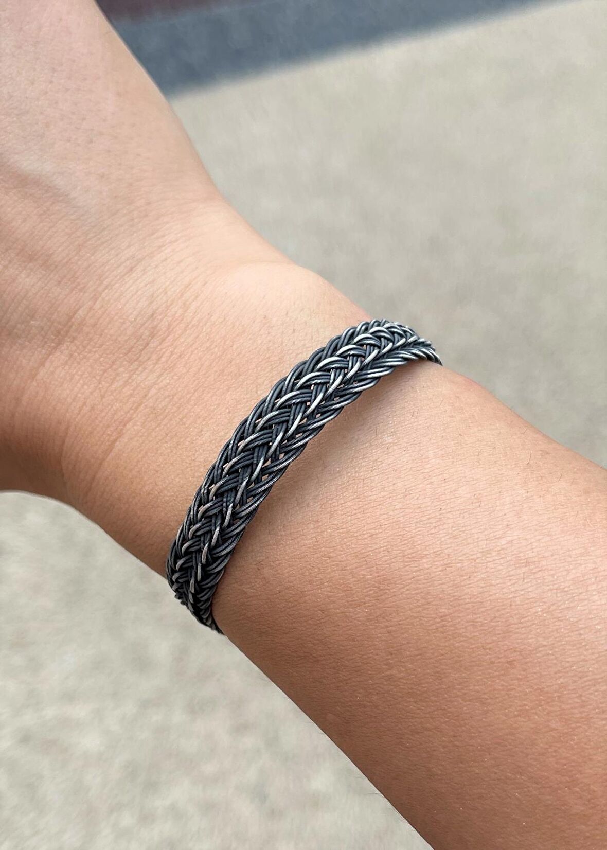 Gümüş Kazaziye El Örgüsü  Bileklik BIL2008