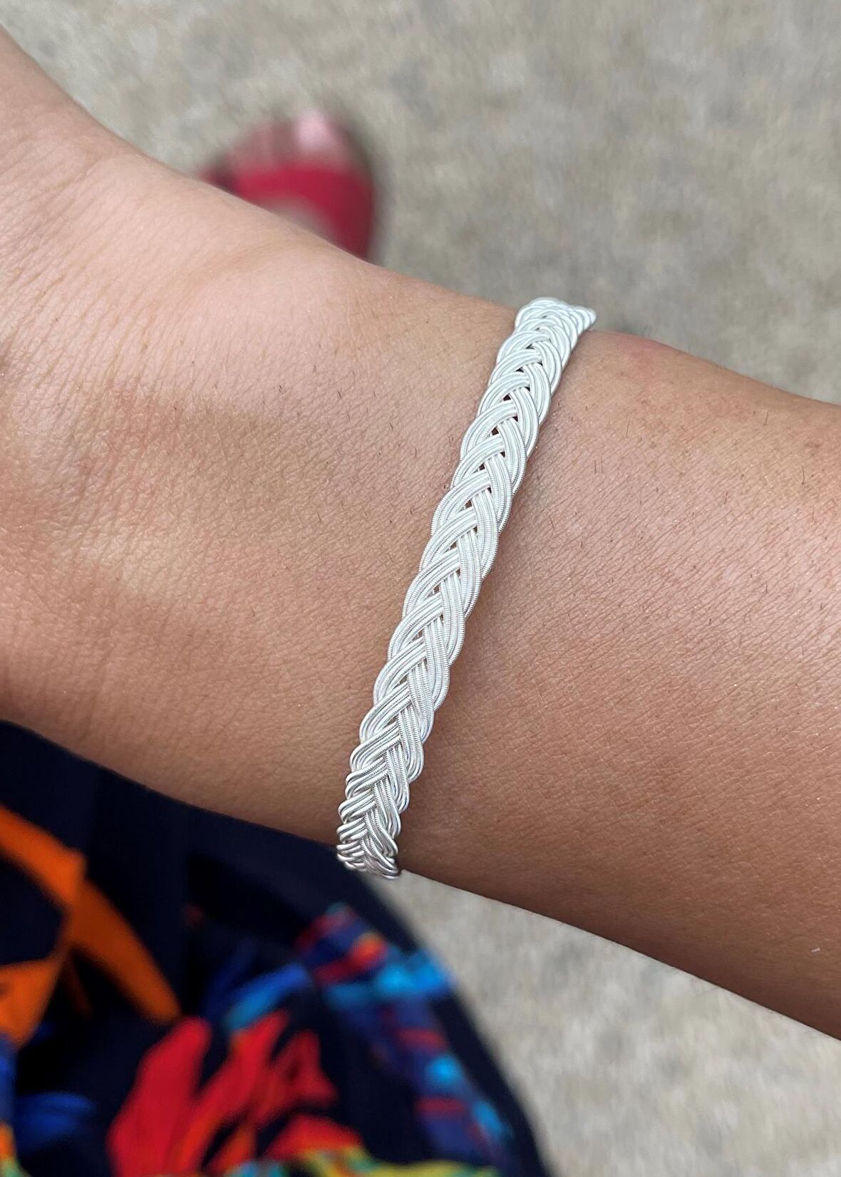 Kazaziye El Örgüsü Gümüş Bileklik BIL2012