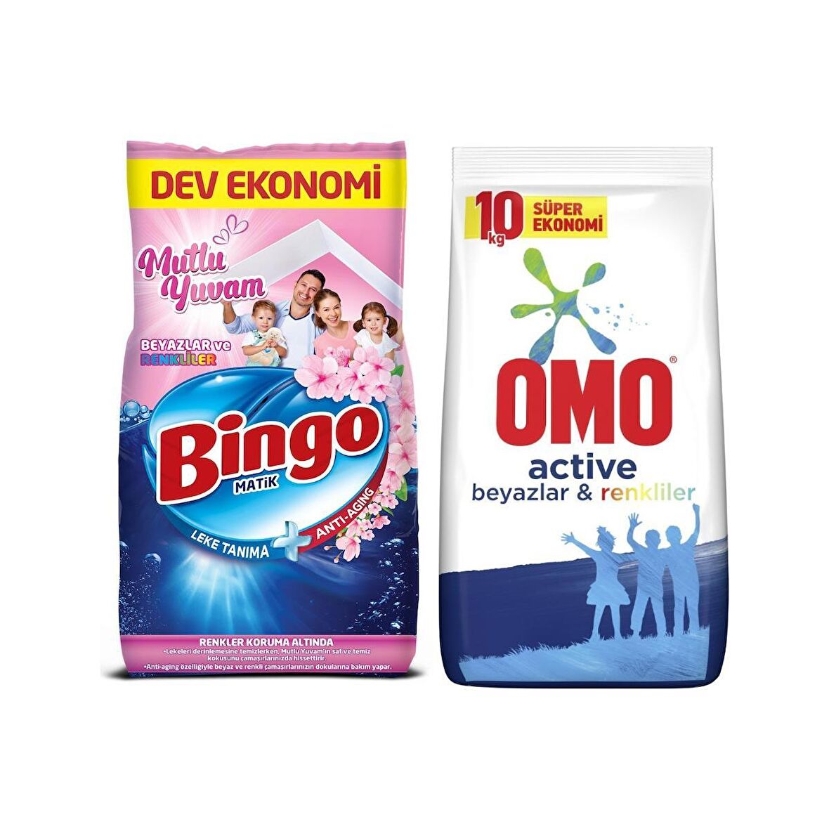 Bingo Matik 10 Kg + Omo Matik Renkliler ve Beyazlar için 10 Kg