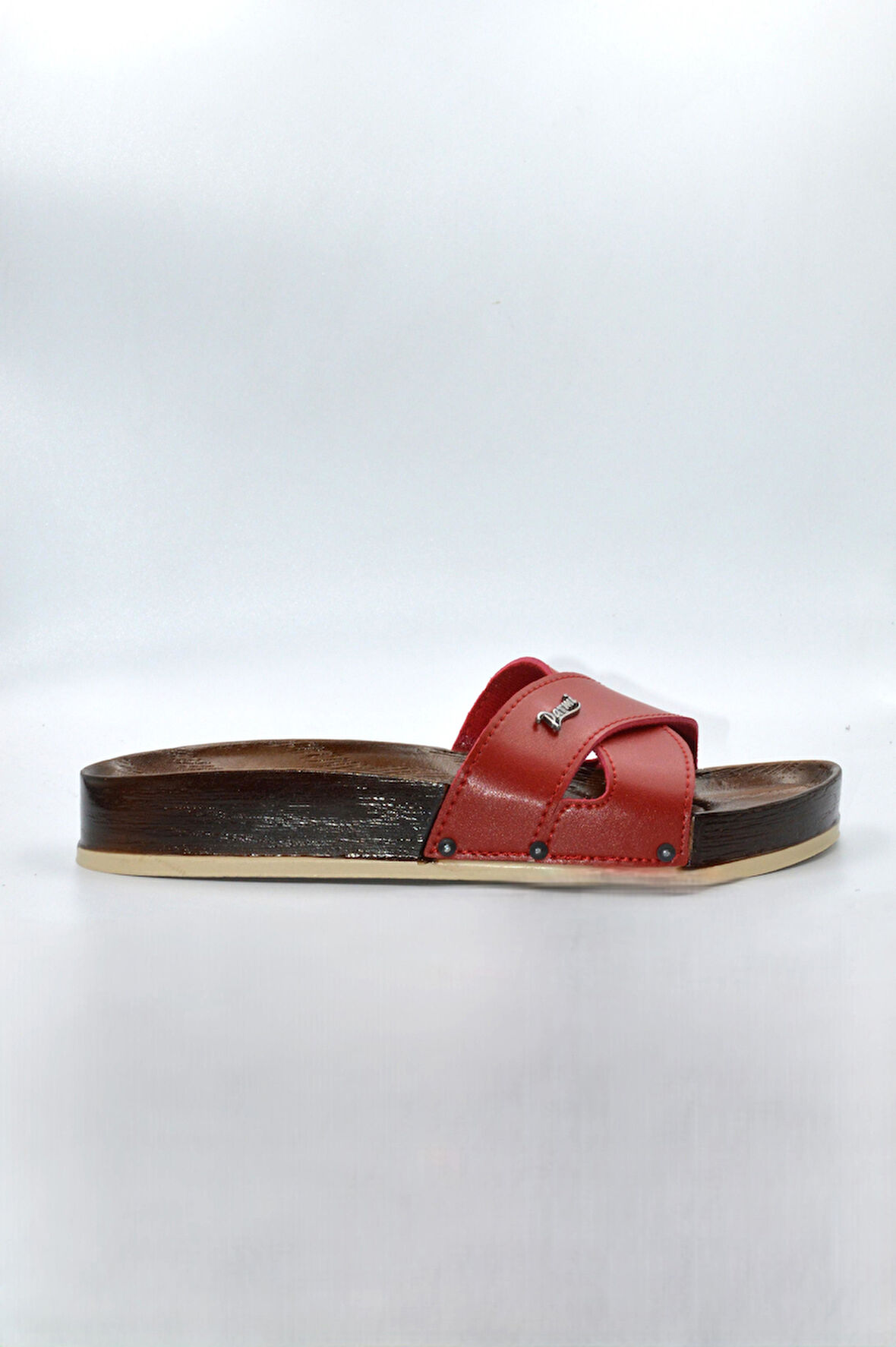 Kadın Kırmızı Çapraz Anatomik Günlük Terlik