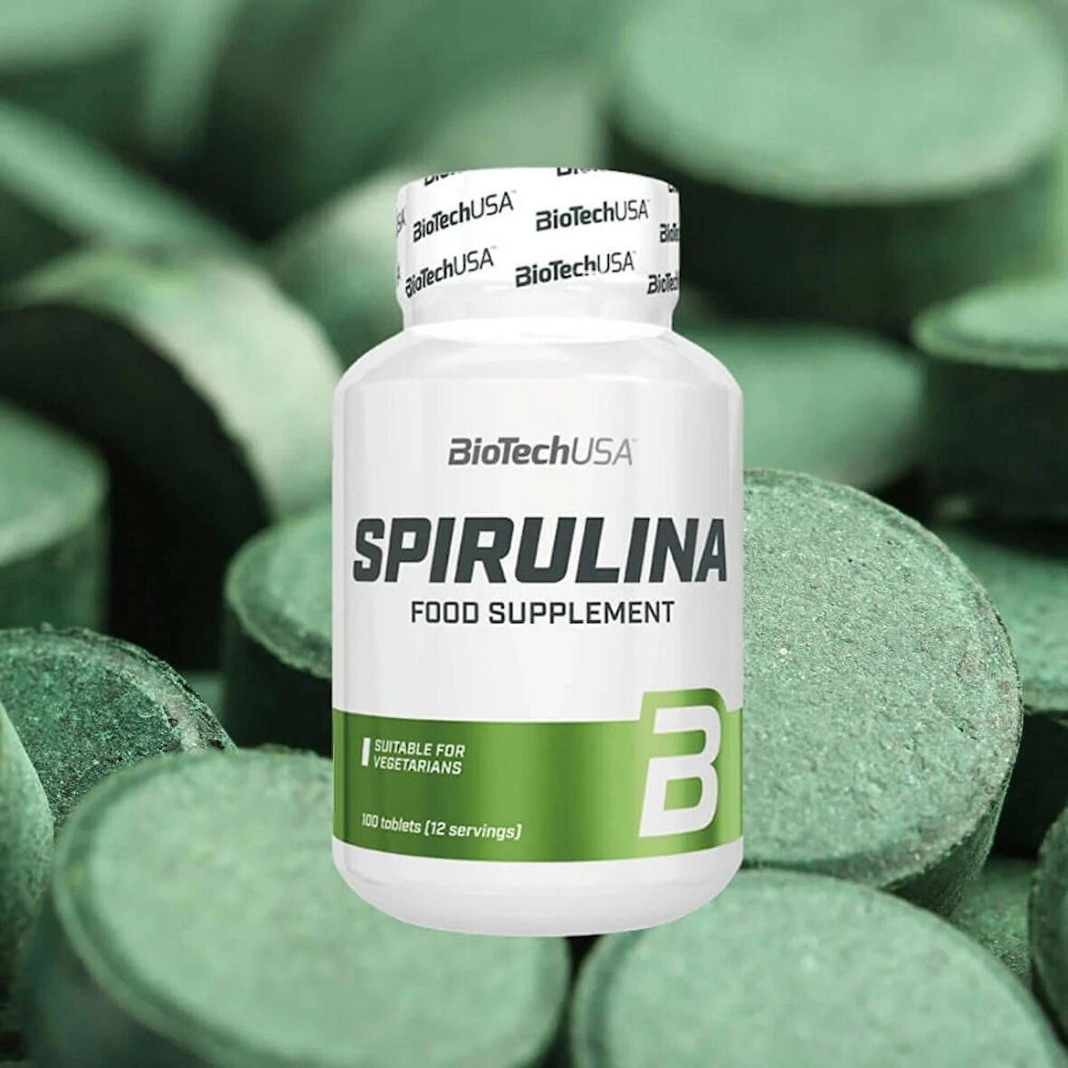 BioTech USA Spirulina (Arthrospira platensis) 100 tablets