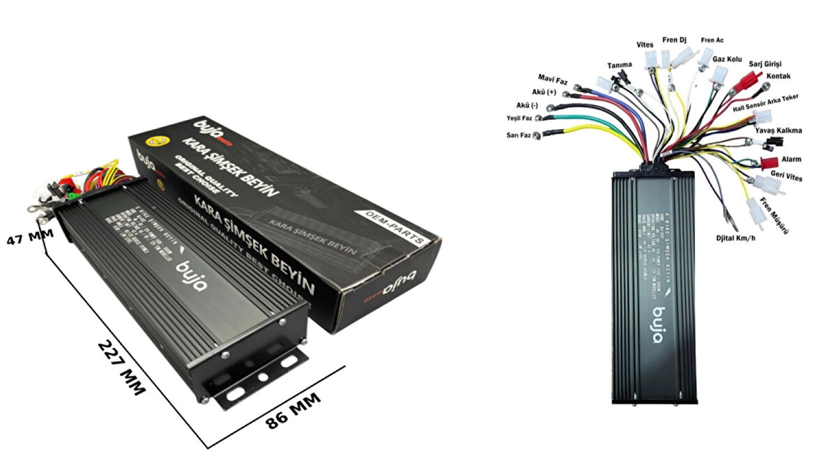 BUJA Karaşimşek 1500w Performans Akıllı Beyin 48v 60v 72v 84v uyumlu
