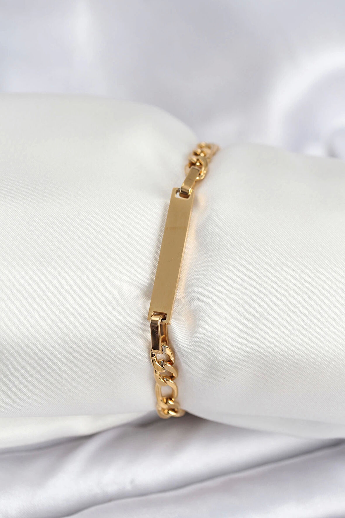 316L Çelik Gold Renk Yazı Yazmaya Uygun Kadın Bileklik