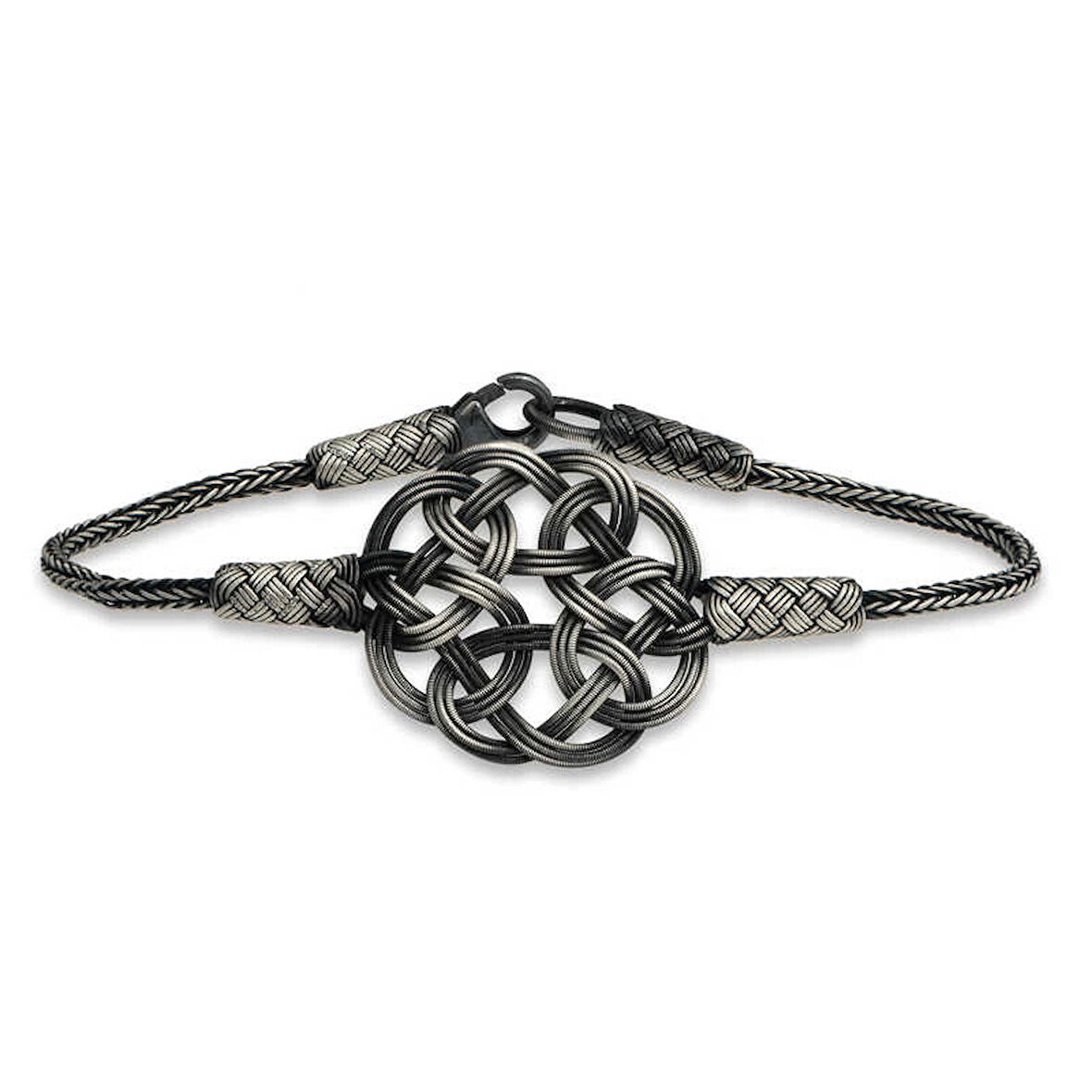 Gümüş Kazaziye Örgü Bileklik