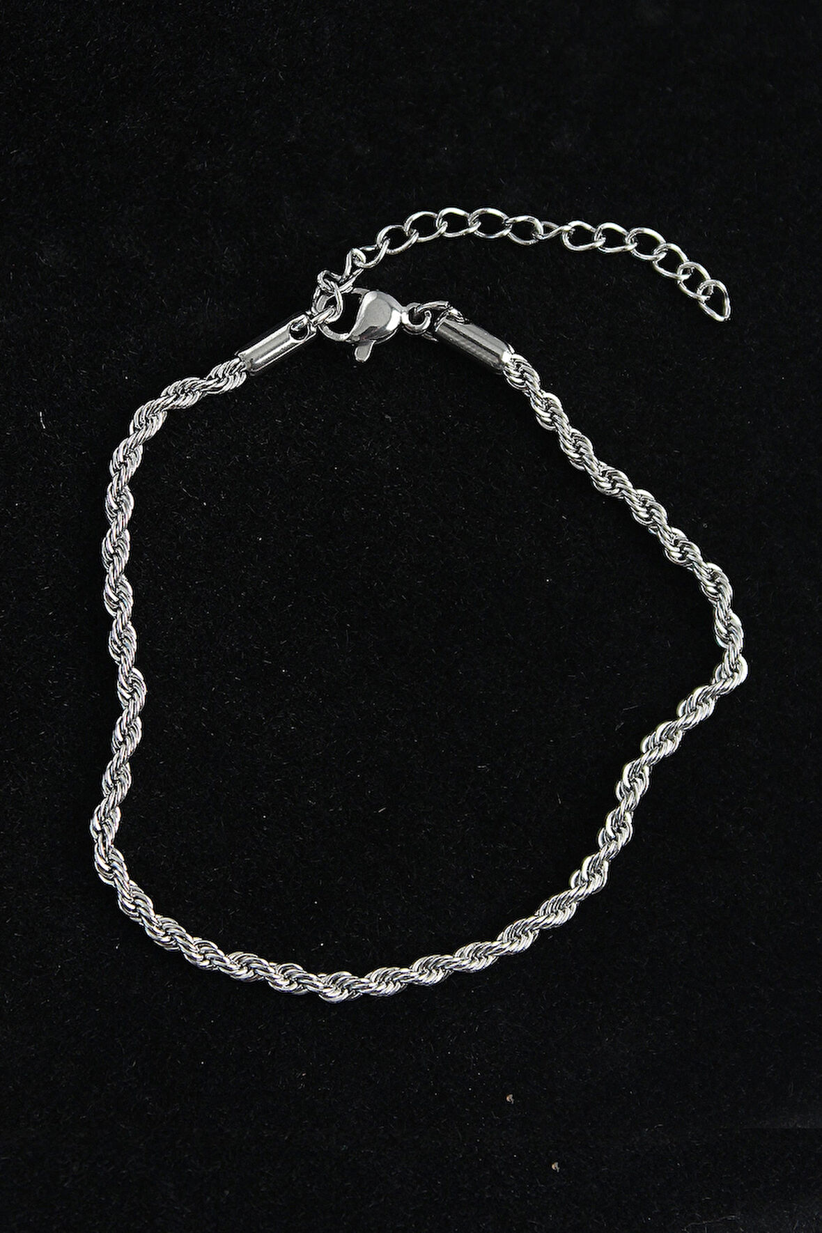 316L Çelik Burgu Model Gümüş Renk Erkek Bileklik