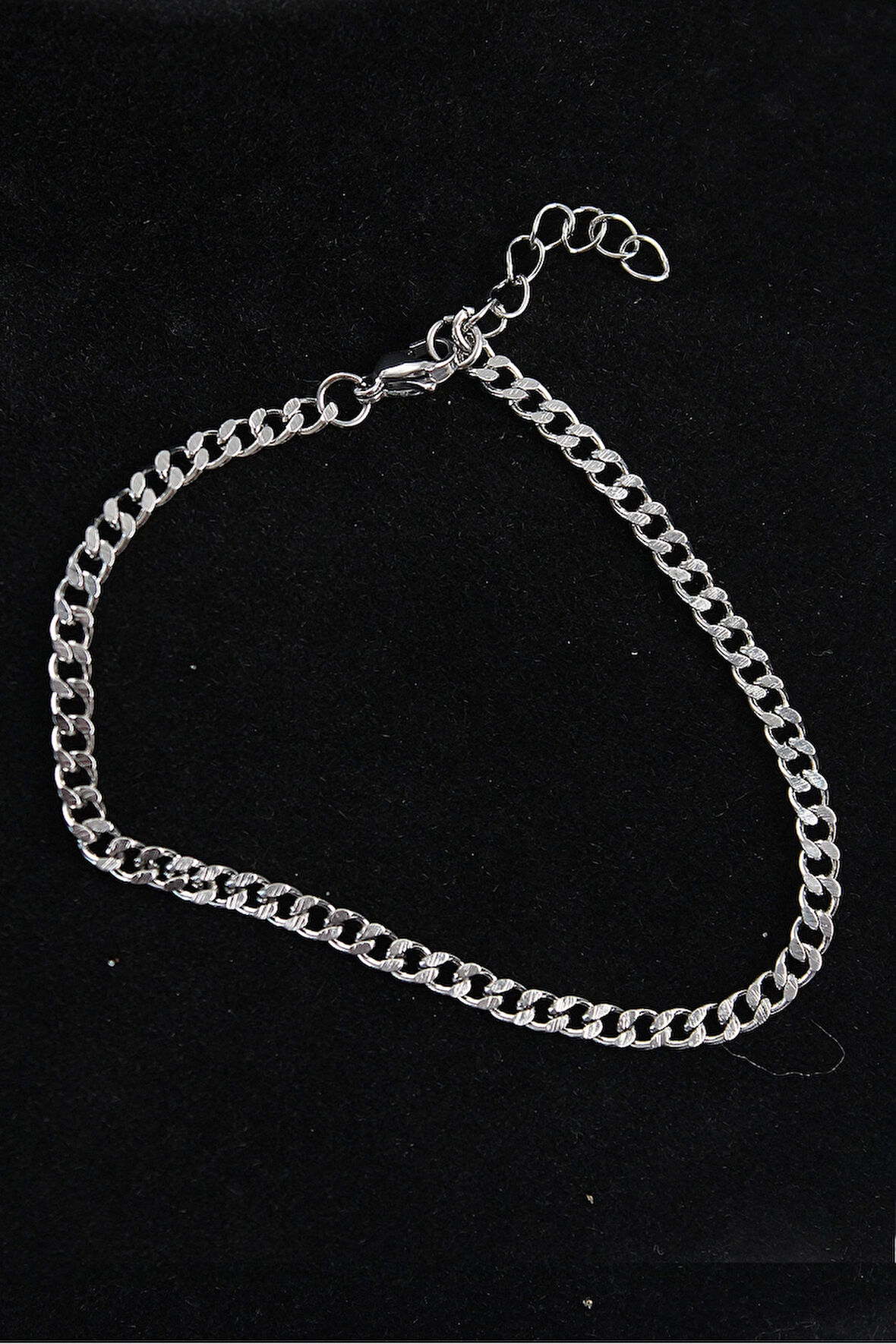 316L Çelik İnce Klasik Model Gümüş Renk Erkek Bileklik