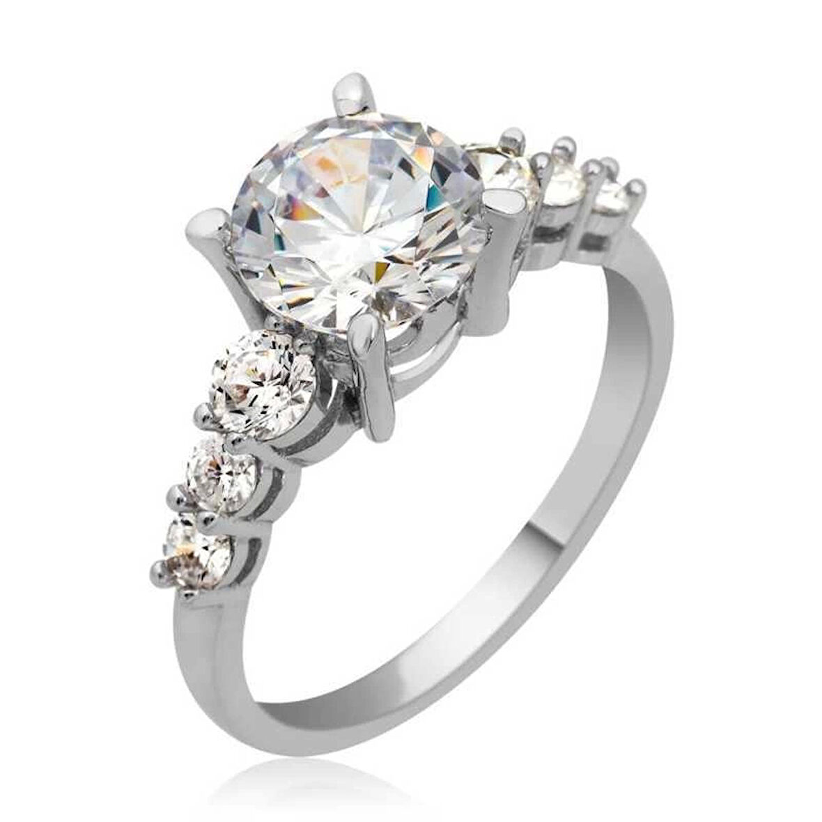 Gümüş Tek Taş Kadın Yüzük