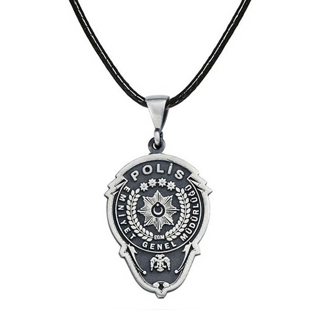 Gümüş Emniyet Teşkilatı Polis Armalı Kolye