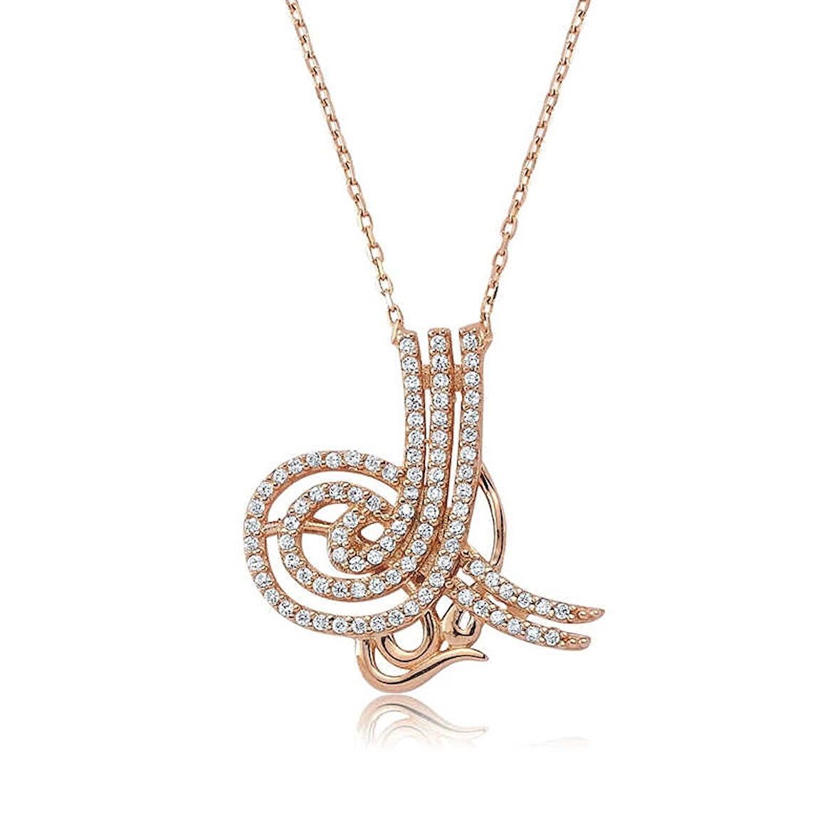 Gümüş Tuğralı Kadın Kolye