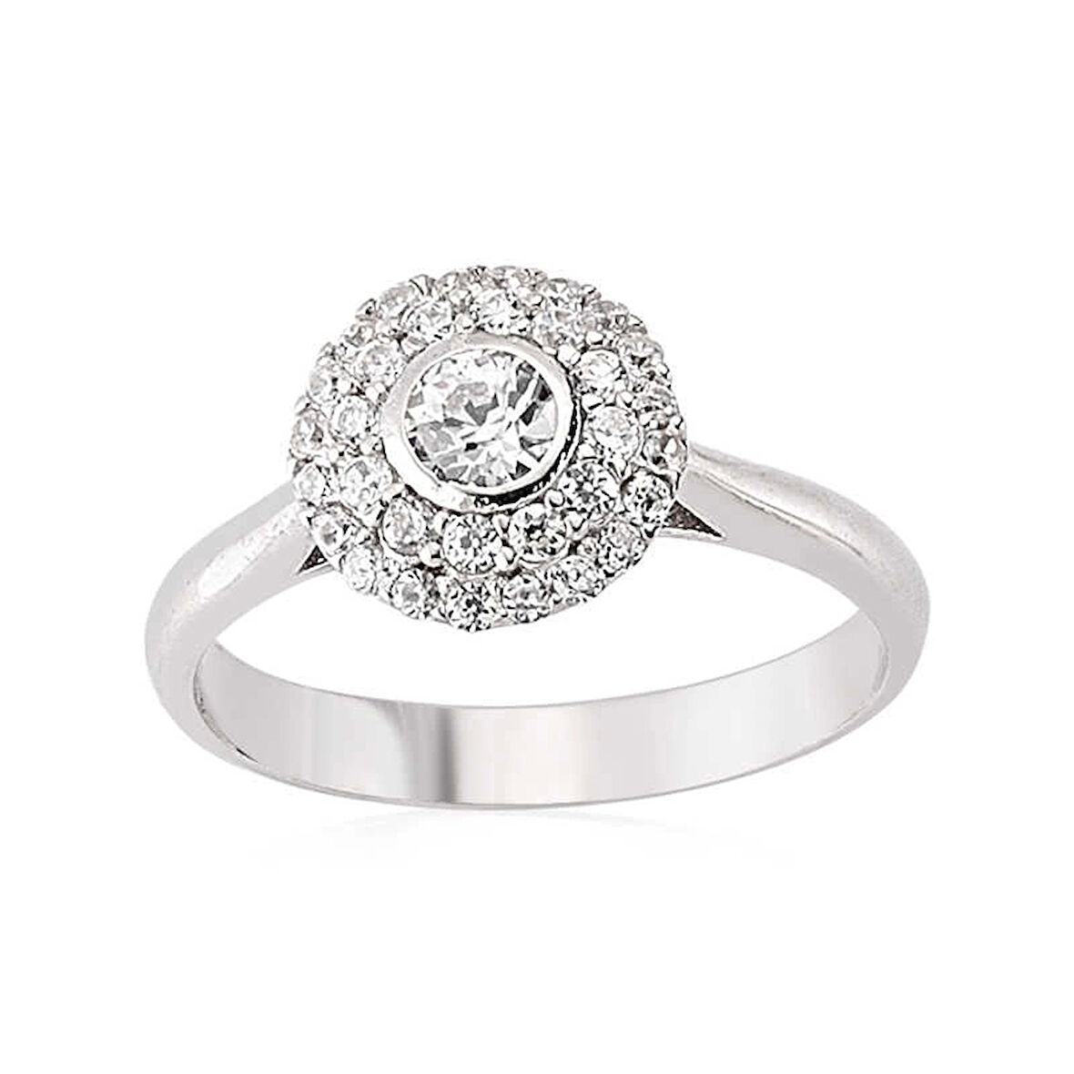 Gümüş Zirkon Taşlı Kadın Yüzük