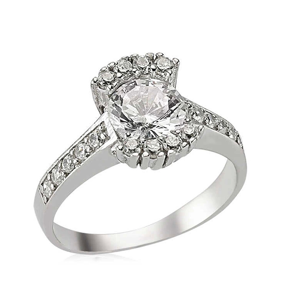 Gümüş Tek Taş Kadın Yüzük