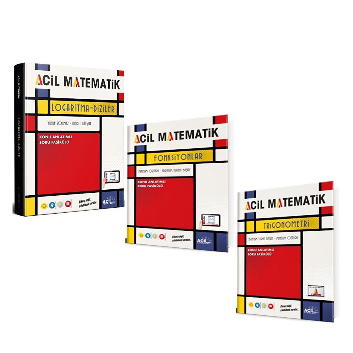 Acil Yayınları Trigonometri Fonksiyonlar Logaritma Diziler 3 Kitap Set
