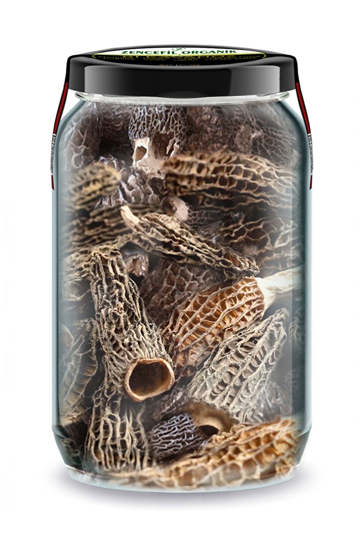 Kuzugöbeği Mantarı Kurusu Bi Kavanoz 660 cc. Cam Kavanozda Morel Mushrooms Kuzu Göbeği Mantarı Morchella