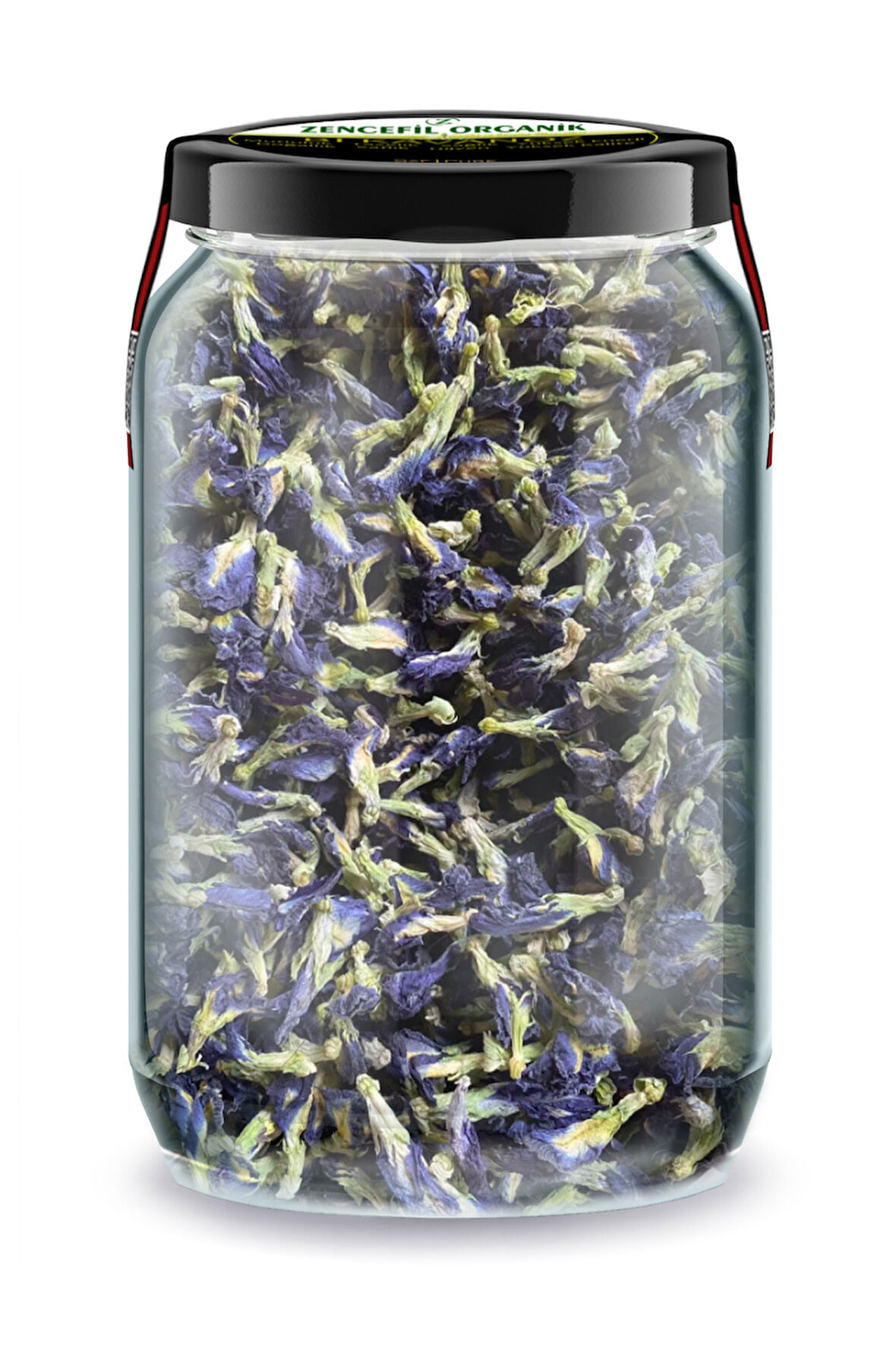 Mavi Kelebek Çiçeği Kurusu Bi Kavanoz 660 CC. Cam Kavanoz Blue Butterfly Mavi Kelebek Çayı Sarmaşığı