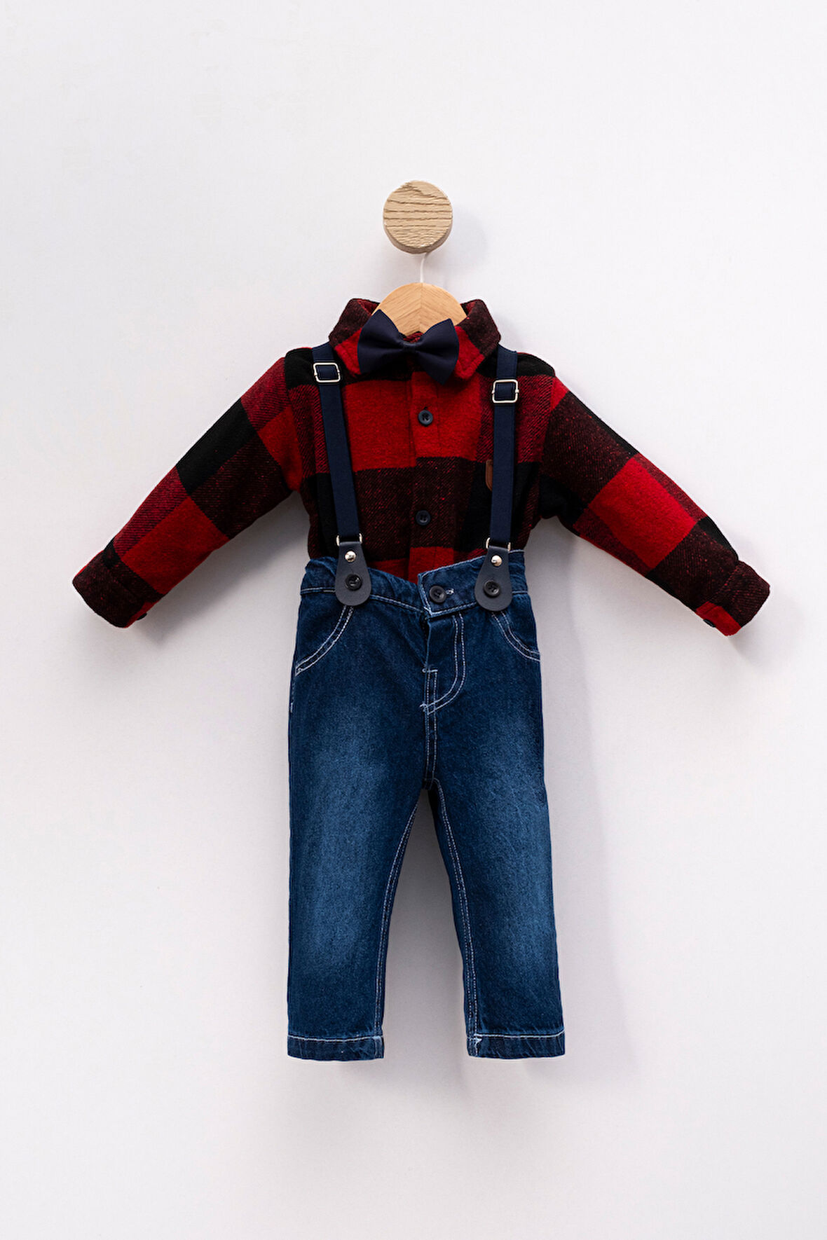 Papyonlu Şık Bebek Alt Üst Takım-Çok Renkli | 9-12 ay