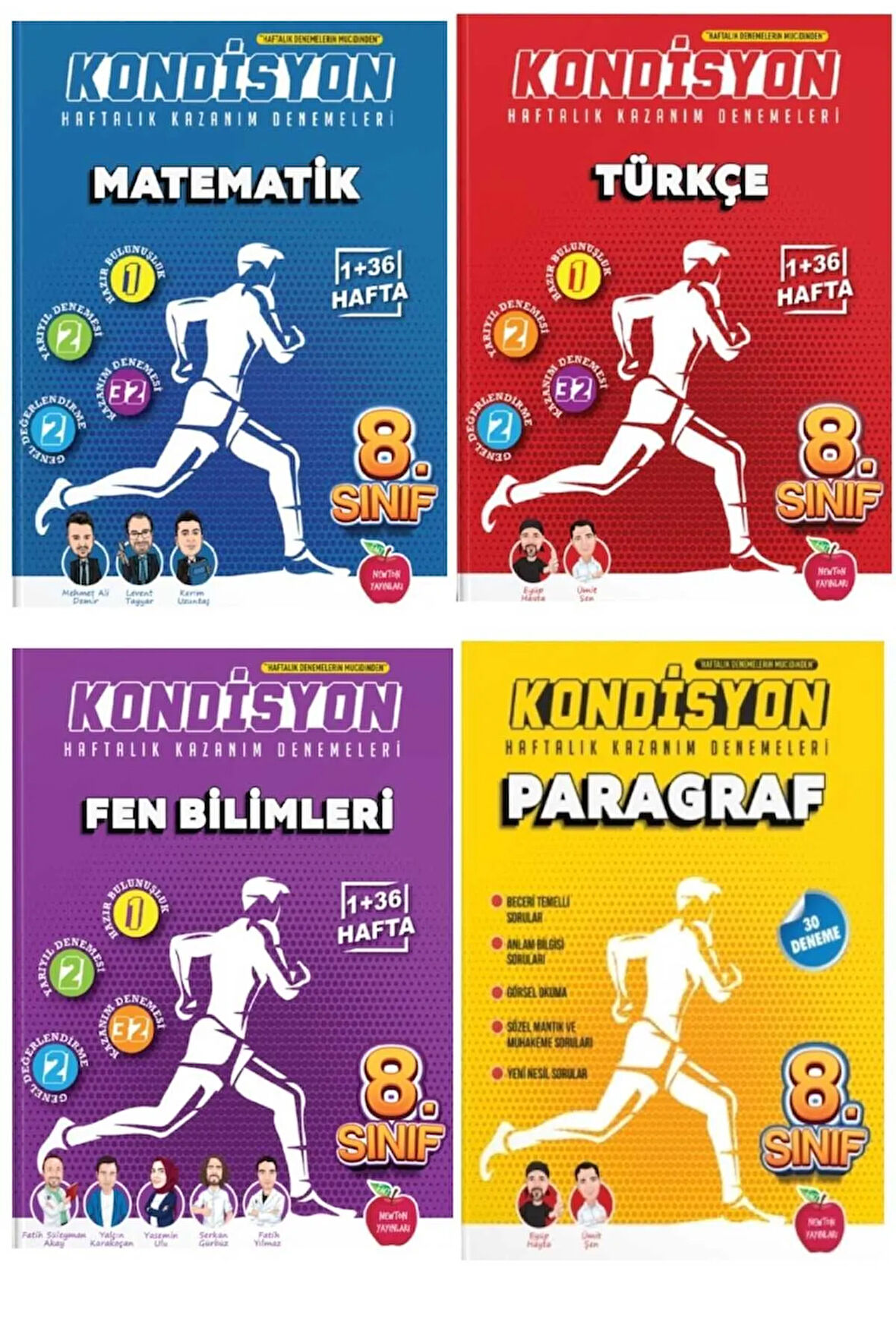 Newton 8.sınıf Kondisyon Matematik Türkçe Fen Bilimleri Paragraf 37 HaftaDenemeYeni20232024