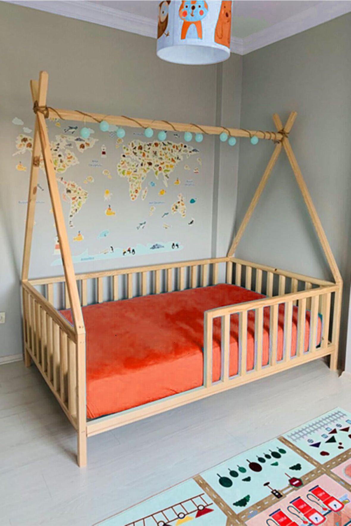 BABY KİNDER KIZILDERELİ DOĞAL MONTESSORİ BEBEK & ÇOCUK KARYOLASI