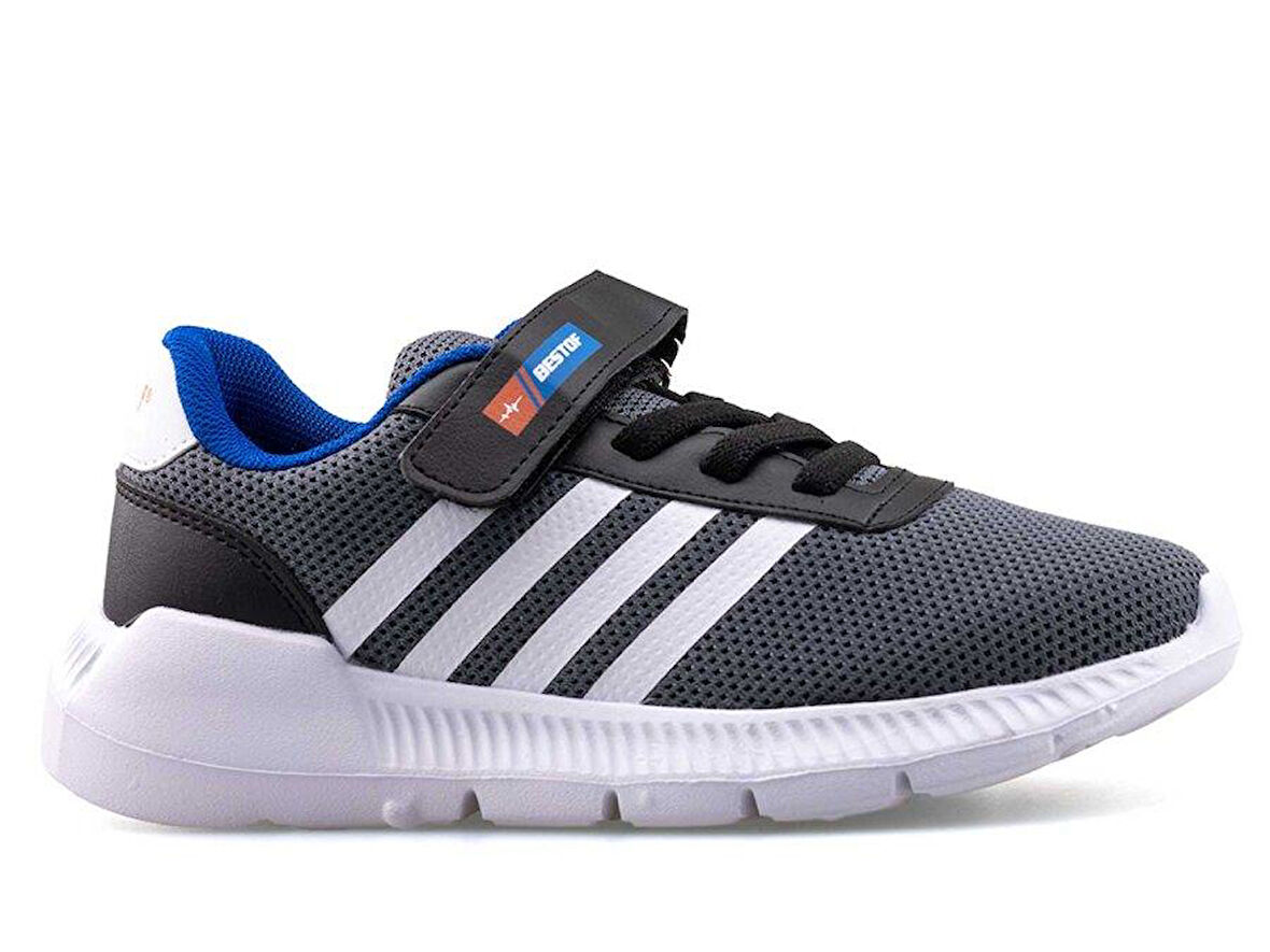 Çocuk Günlük Cırtlı Lastikli Fileli Sneaker Spor Ayakkabı Okul Ayakkabısı