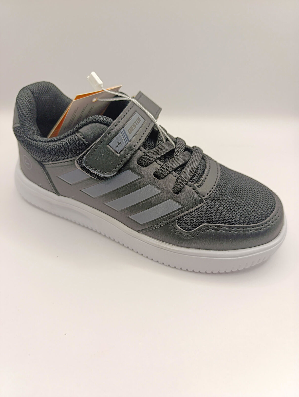 Çocuk Günlük Cırtlı Lastikli Fileli Sneaker Spor Ayakkabı Okul Ayakkabısı