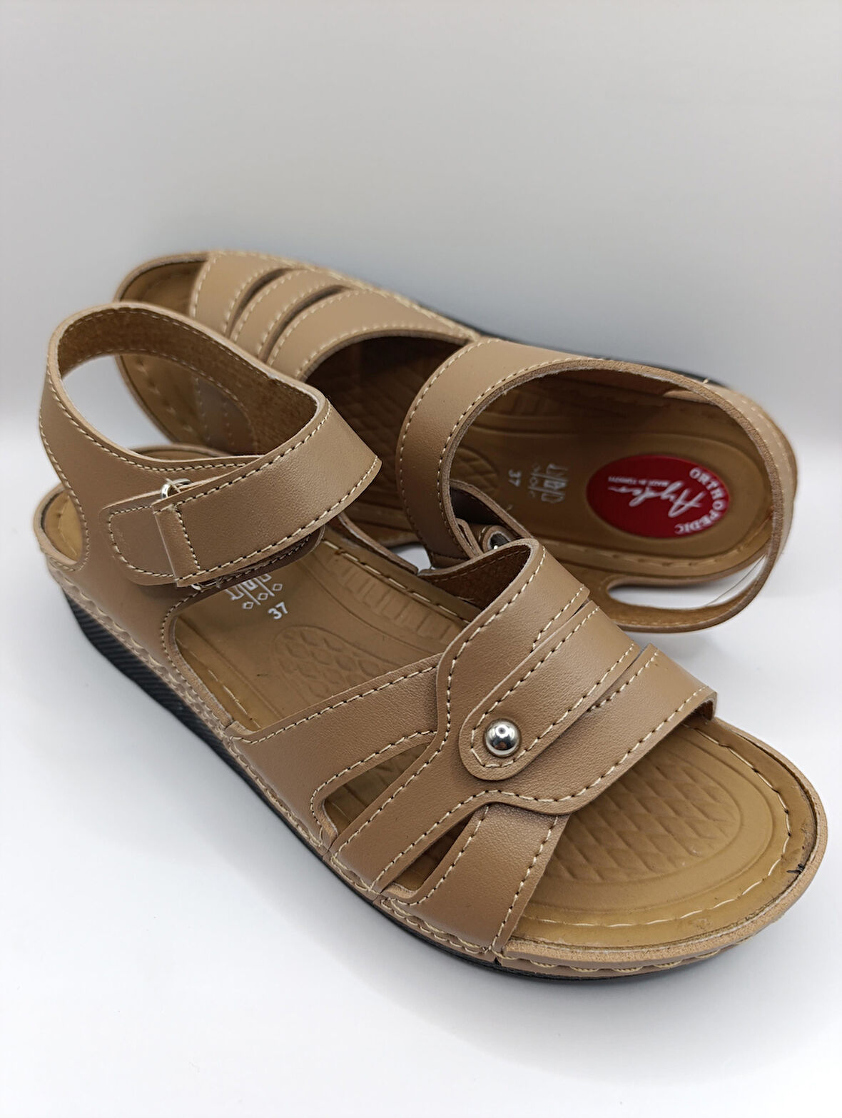 Günlük Kadın Cırt Bantlı Sandalet Yumuşak Rahat Ortopedik