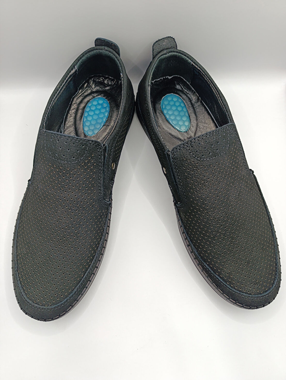  İçi Dışı Hakiki Deri Taban Jelli  Erkek Yazlık Rahat Günlük Hafif Çarık Ayakkabı 