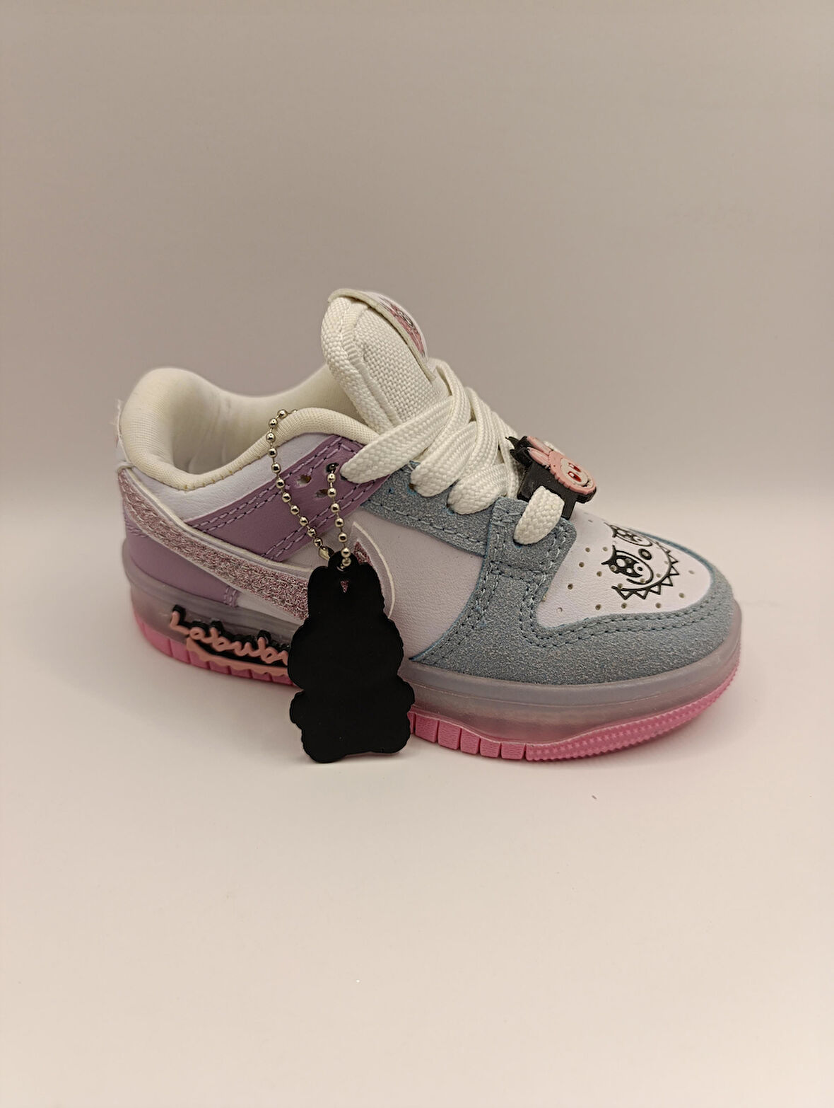 Labubu Işıklı Bağcıklı Kız Çocuk Spor Ayakkabı Sneaker