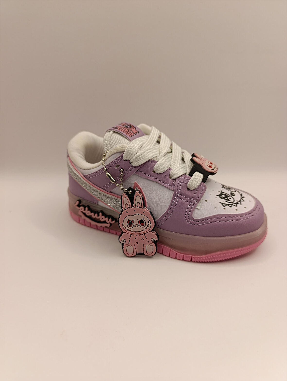 Labubu Işıklı Bağcıklı Kız Çocuk Spor Ayakkabı Sneaker
