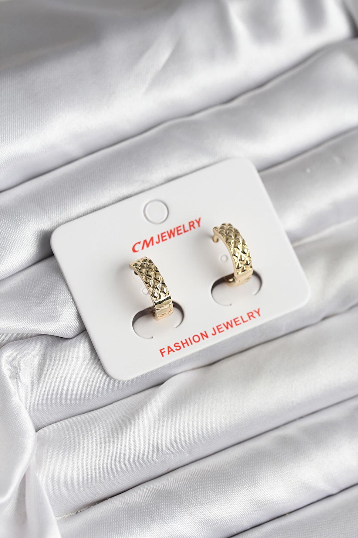 14K Gold Renk Kaplama CM Kadın Küpe