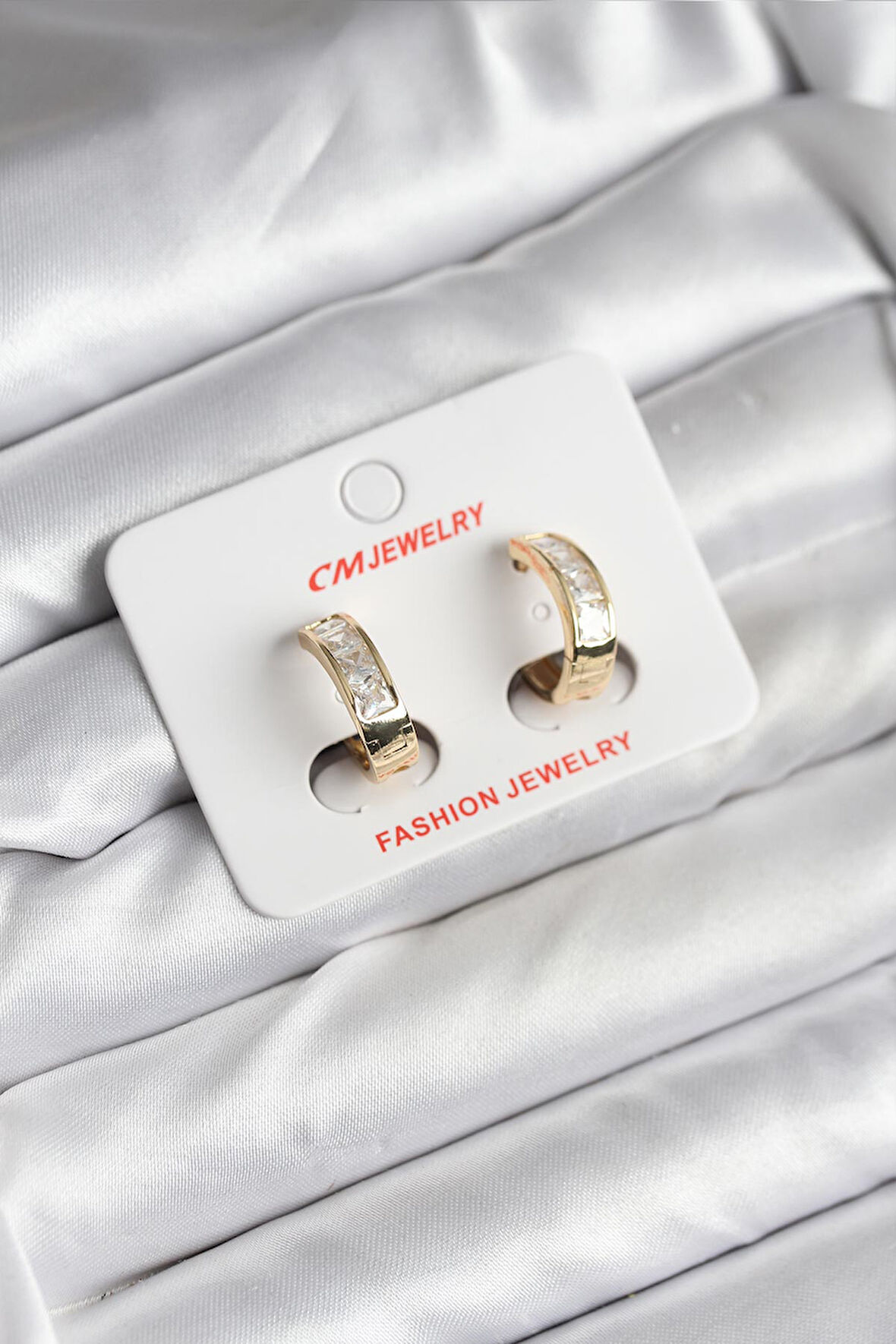 14K Gold Renk Kaplama CM Kadın Küpe