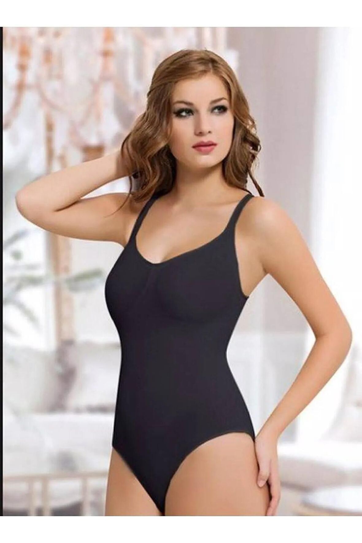 Formangel Kadın Siyah Çıtçıtlı Slip Body Korse